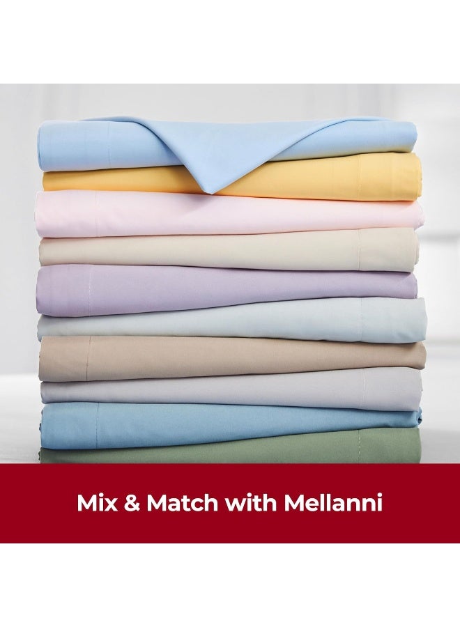 mellanni Mellanni Twin XL Size Flat Sheet  Iconic Collection Bedding  Hotel Luxury Extra Soft Cooling  Wrinkle Fade Stain Resistant  1 Flat Sheet Only Twin XL White  - Image 2