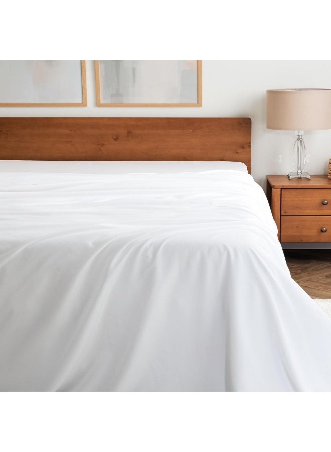 mellanni Mellanni Twin XL Size Flat Sheet  Iconic Collection Bedding  Hotel Luxury Extra Soft Cooling  Wrinkle Fade Stain Resistant  1 Flat Sheet Only Twin XL White  - Image 5