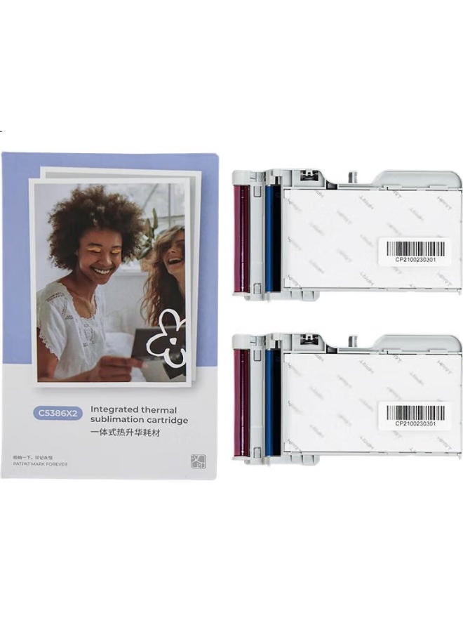 Hprt Wireless Bluetooth 3-inch Pocket Color Photo Printer Ribbon Set For Mobile Phones, C Patible With Cp2100, 20 Pieces - Image 3