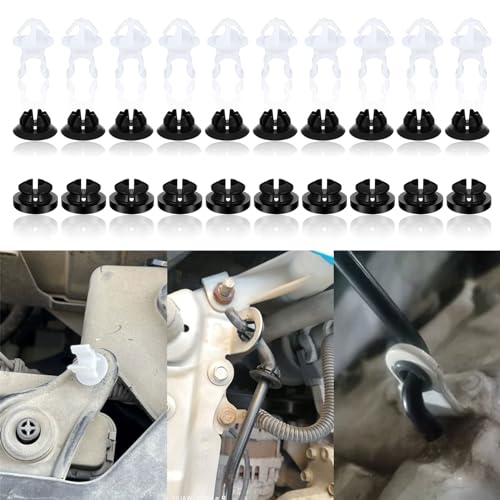 HEVLE 30PCS Hood Support Prop Rod Clips Engine Hood Rod Holder Grommet Clips Compatible with Most Cars Trucks SUVs and More Replace OEM 91503SS0003 - Image 1