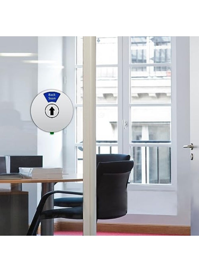 Generic Office Door Sign, Do Not Disturb/Out of Office/Please Knock/In a Meeting/Working Remotely/Back Soon Sign, Rotating Privacy Door Indicator for Conference, 6 Inch, Silver  - Image 5