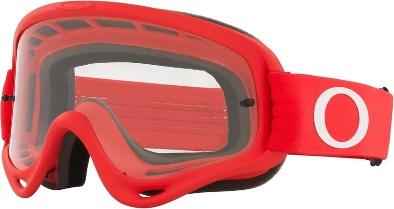 Oakley O-Frame MX Moto Red Goggles with Clear Lens - Image 1