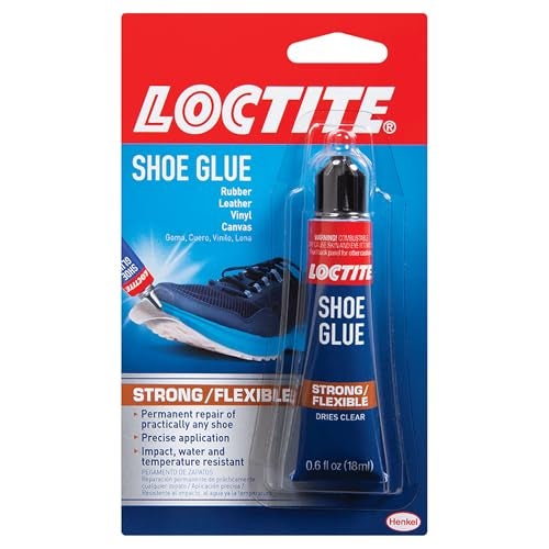 Loctite غراء لوكتايت للأحذية، غراء قماش قوي ومرن، مقاوم للماء والصدمات والاهتزازات، يجف شفاف - 0.6 أونصة سائلة، عبوة واحدة - Image 1