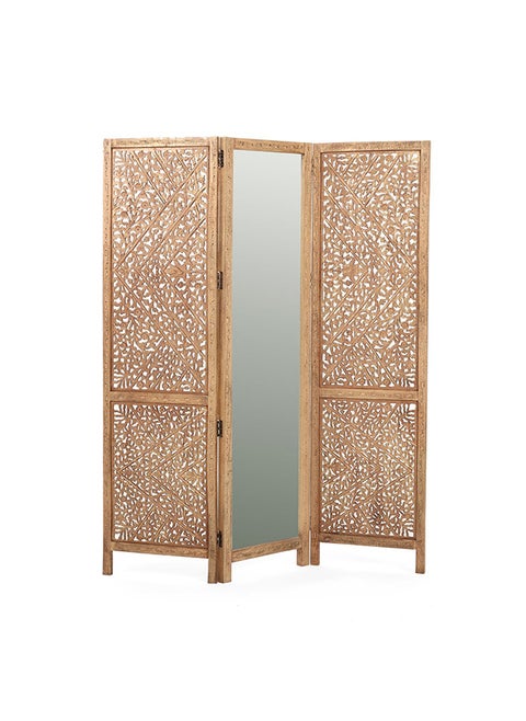 Toros Screen Panel With Mirror, Natural
