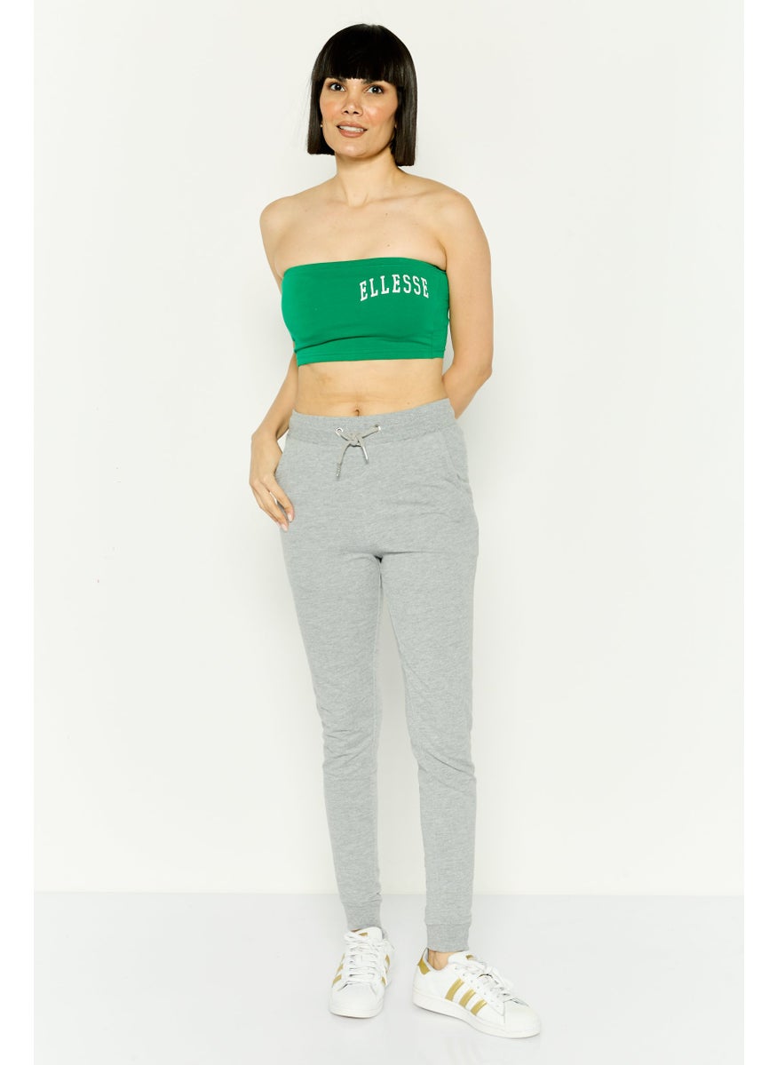 Ellesse Women Graphic Print Strapless Top, Green  - Image 4