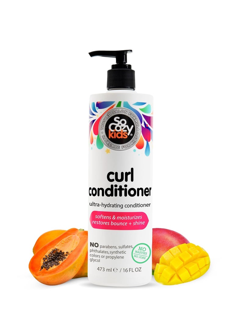 SO COZY - SoCozy Curl Conditioner for Kids Curly Hair 16 Fl Oz Pump Helps Soften Dry  Unruly Curls Hair Conditioner  Detangler with Mango Seed Butter Rice Protein  Papaya Extract Paraben  SulfateFree - Image 1