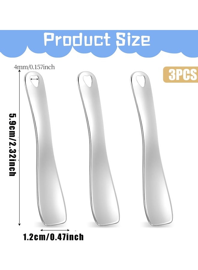 3PCS Mini Metal Cosmetic Spatula for Cream Mask - Image 2