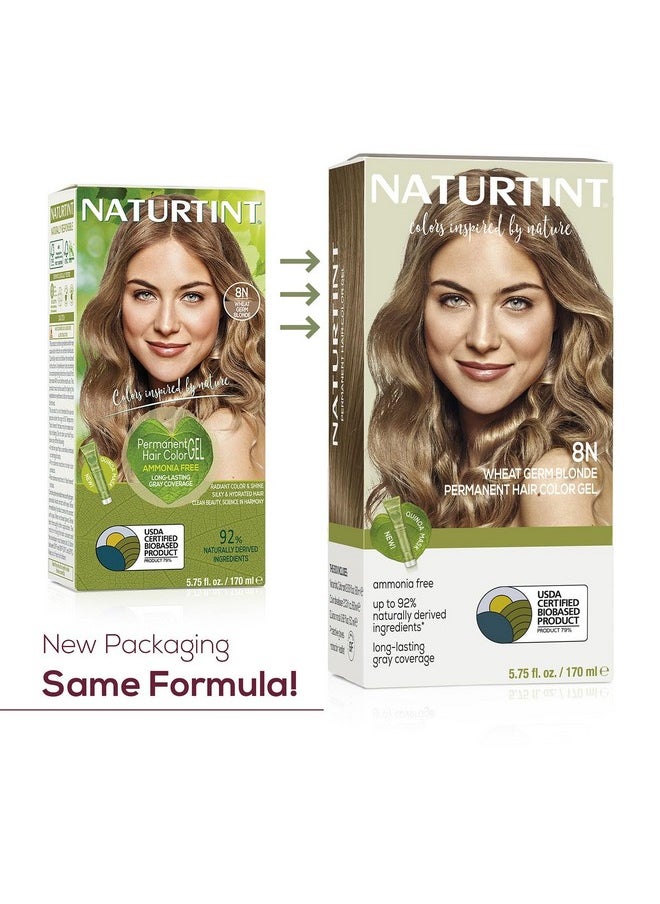 NATURTINT Naturtint 8N Wheat Germ Blonde Permanent Hair Color (Pack of 6), Ammonia Free, Vegan, Cruelty Free, up to 100% Gray Coverage, Long Lasting Results (Packaging may vary)  - Image 2