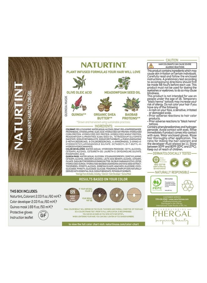 NATURTINT Naturtint 8N Wheat Germ Blonde Permanent Hair Color (Pack of 6), Ammonia Free, Vegan, Cruelty Free, up to 100% Gray Coverage, Long Lasting Results (Packaging may vary)  - Image 4