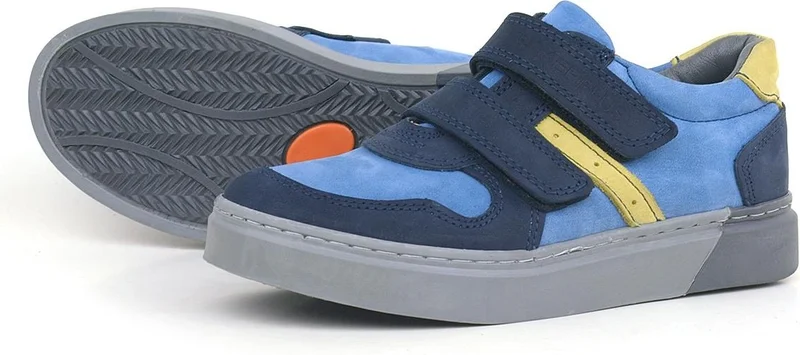 راكربلاس Leather Navy Blue Velcro Boys Sports Shoes