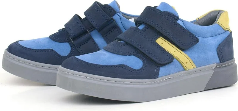 راكربلاس Leather Navy Blue Velcro Boys Sports Shoes
