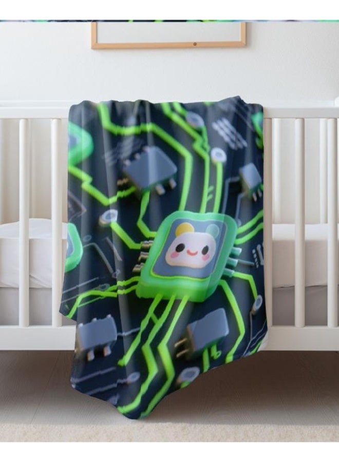 general Baby and children's cartoon flannel thin blanket (warm and comfortable, suitable for sleep, game use) 70cm*100cm - Image 1