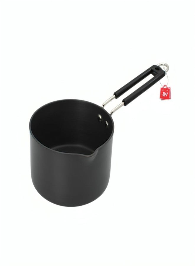 LAZYwindow Hard Anodised Sauce Pan | 1.5 Litre (Black) | Induction Base | Stainless Steel Handle | Non-Toxic & Durable Cookware - Image 1