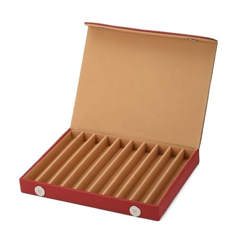 essart Faux Leather Pen Display Organizer Box for 10 pens in Red Color - Image 4