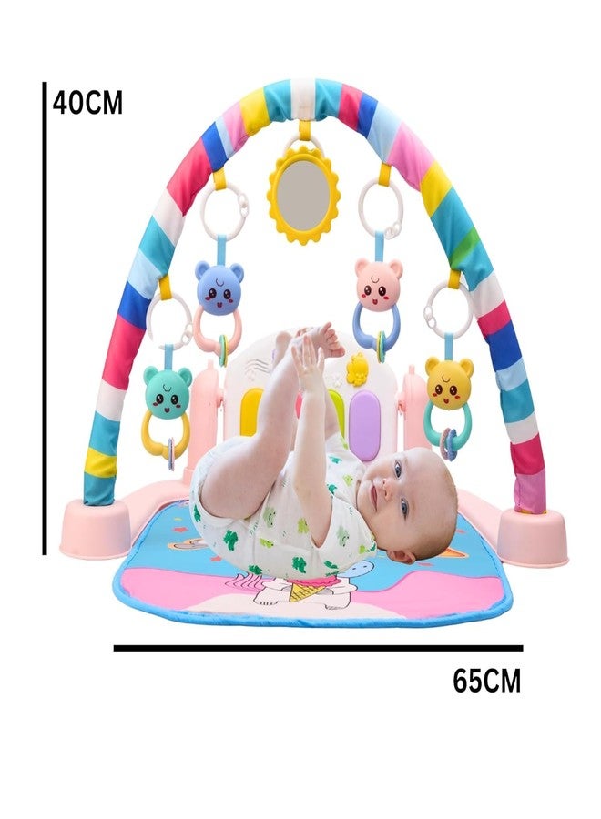 CRENTROVA Kick and Play Multi-Function ABS High Grade Plastic Gym for Babies Musical Piano Keyboard Activity Play Mat for Kids Newborn Fitness Rack Hanging Rattles Lights Tunes Music for Baby Boys Girls - Image 2