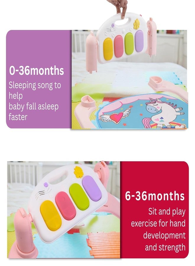 CRENTROVA Kick and Play Multi-Function ABS High Grade Plastic Gym for Babies Musical Piano Keyboard Activity Play Mat for Kids Newborn Fitness Rack Hanging Rattles Lights Tunes Music for Baby Boys Girls - Image 5