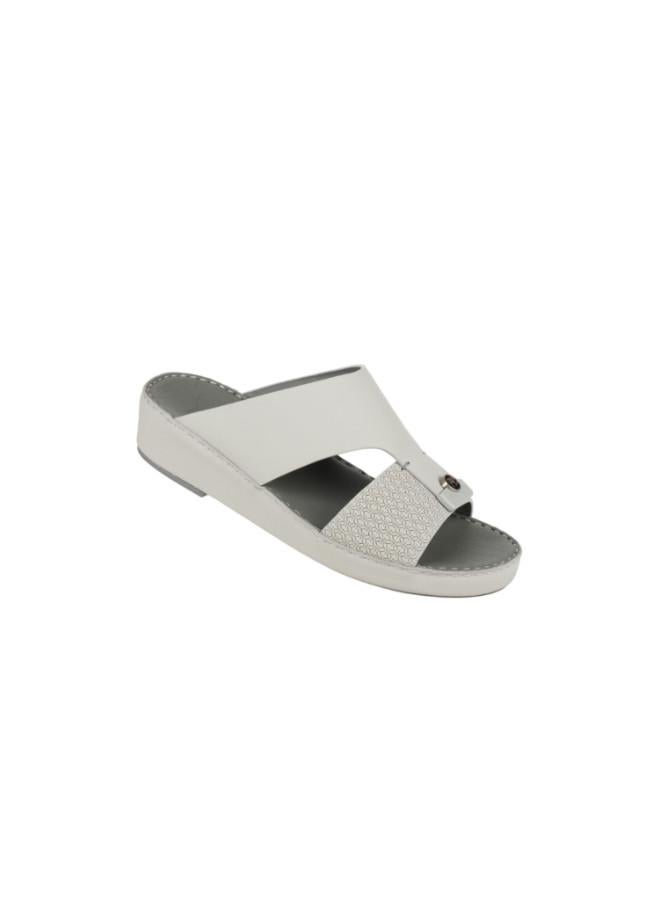 barjeel uno 008-3716 Barjeel Uno Mens Arabic Sandals BS 35 Light Grey  - Image 2