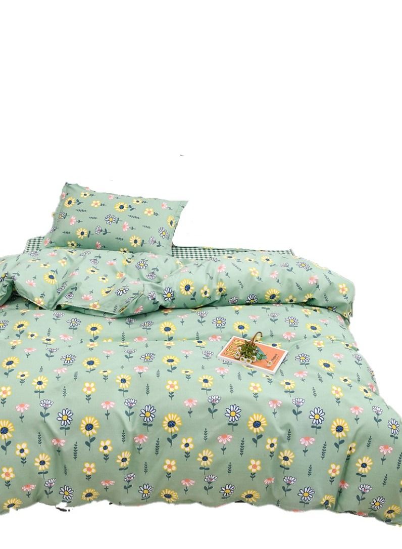 3-Piece Botanical Floral Pattern Bedding Set 