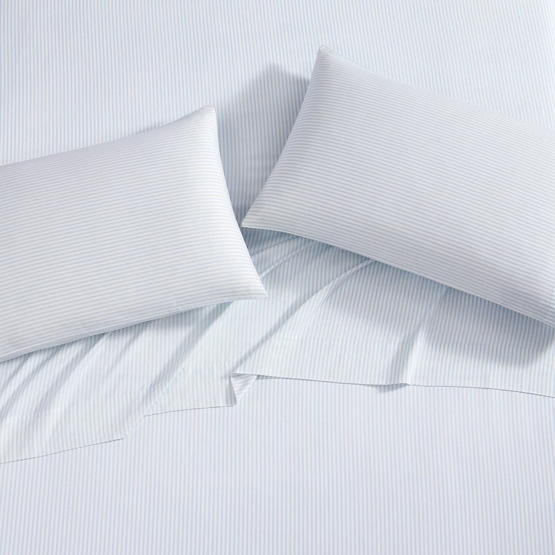 Laura Ashley - Queen Sheet Set, Buttery-Soft Bed Sheets with a Naturally Silky Smooth Cotton Sateen Lightweight Feel - Matching Pillowcases & Fitted Sheet (Ramona Blue) - Image 3