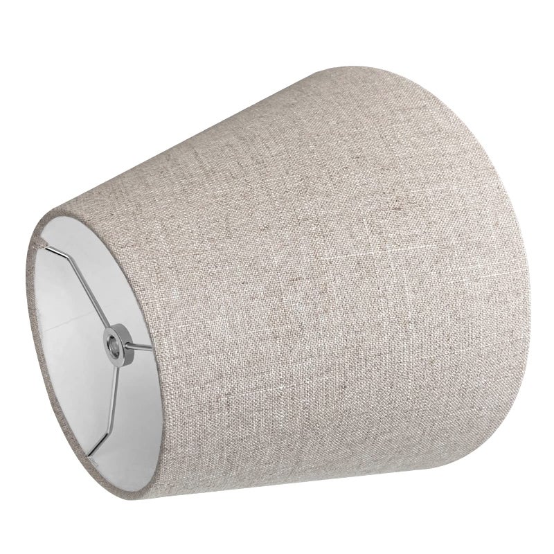 Tootoo Star Barrel White Small Lamp Shade for Table Floor Lamps Replacement, 6x10x7.5 Inch, Fabric Cloth,Spider Model (Brown) - Image 3