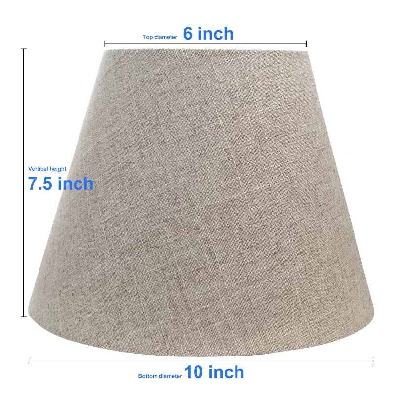 Tootoo Star Barrel White Small Lamp Shade for Table Floor Lamps Replacement, 6x10x7.5 Inch, Fabric Cloth,Spider Model (Brown) - Image 2