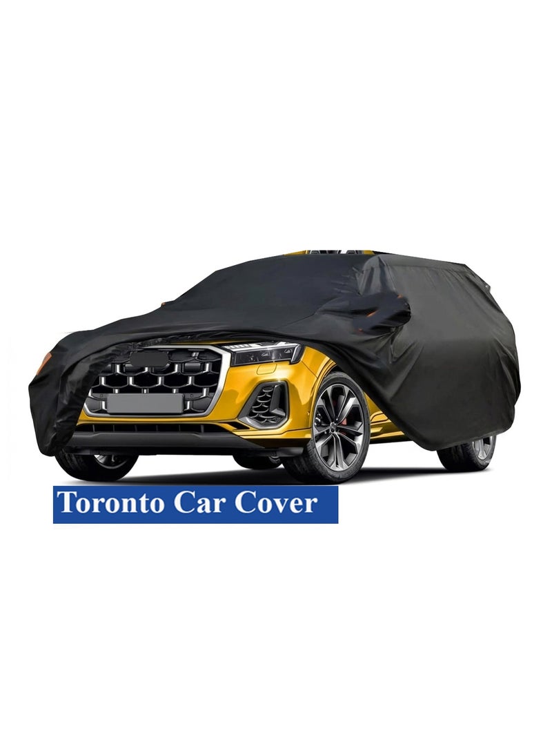 غطاء سيارة SUV "متعدد الطبقات" مقاوم للماء، تصميم مخصص لسيارات أودي Q7 (موديلات ٢٠٠٧-٢٠٢٥) - حماية كاملة لجميع الأحوال الجوية من الشمس والأشعة فوق البنفسجية والأمطار والغبار
