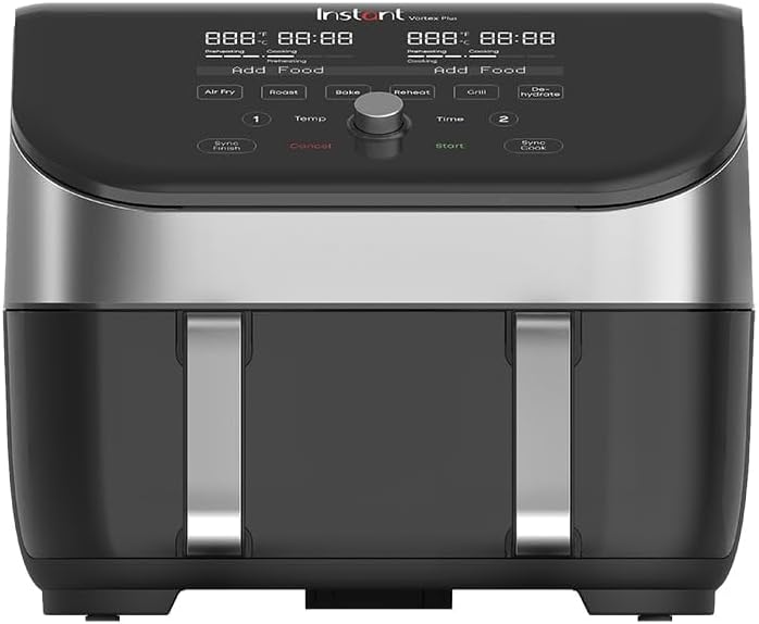 Instant Vortex Plus VersaZone Air Fryer with ClearCook, 8.5L 1700W Large Double Air Frying Drawers Smart Programmes Air Fry, Bake, Roast, Grill, Dehydrate, Reheat, 2 Years Manufacturer's Warranty - Image 1