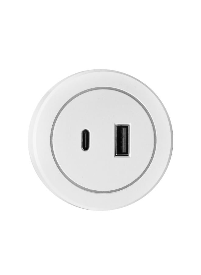 Sanshe sharm White Illuminated Magnetic Type-C and USB Port - Image 1