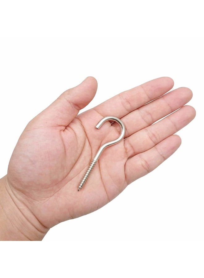 Axe Sickle 3 Inch Heavy Duty Large Screw Hook Ceiling Hook Cup Hook Silver 20 Pcs - Image 3