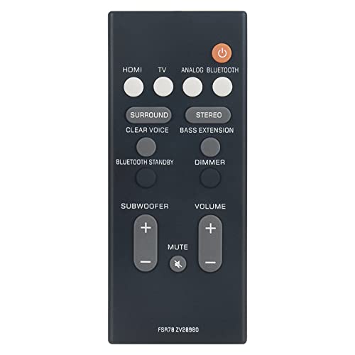 Beyution FSR78 ZV28960 Replace Remote Control Work for Yamaha Soundbar ATS-1060 ATS-1070 YAS-207BL YAS-106 YAS-207 YAS-107 YAS-108 YAS-CU207 Home Audio Speaker - Image 1