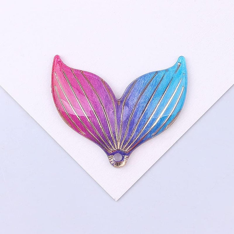 كلاراكو أحجار الراين المسطحة ذات الذيل الملون من كلاركو، عبوة من 54 قطعة من حُلي الراتنج اللامعة مع أقراط بفتحة واحدة، صناعة القلادات، سجل القصاصات، ديكورات منزلية، حرف يدوية، تمثال صغير - Image 5