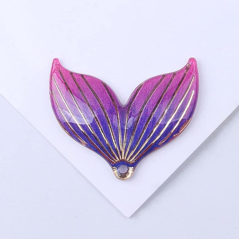 كلاراكو أحجار الراين المسطحة ذات الذيل الملون من كلاركو، عبوة من 54 قطعة من حُلي الراتنج اللامعة مع أقراط بفتحة واحدة، صناعة القلادات، سجل القصاصات، ديكورات منزلية، حرف يدوية، تمثال صغير - Image 4