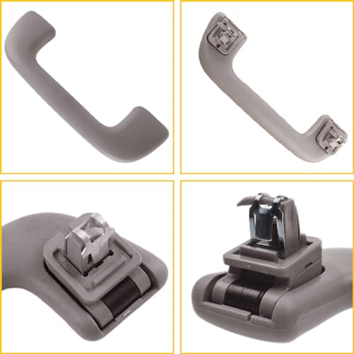 YUNHECAM Auto Roof Pull Safety Handle Front Left Right Sides Fit for Toyota Corolla 4Runner Rav4 Highlander Yaris Vios 2003-2021 Front Grab Rail Ceiling Armrest Handrail Without Hook Grey - Image 4