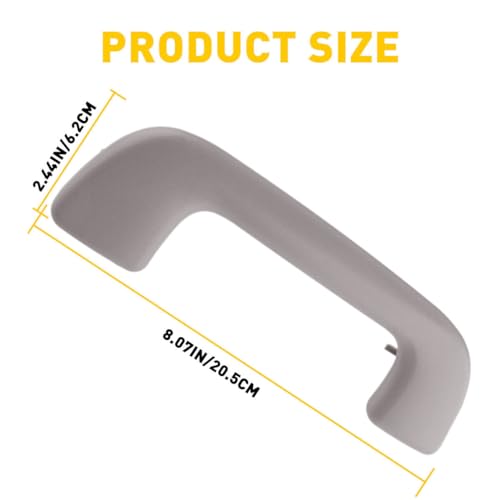 YUNHECAM Auto Roof Pull Safety Handle Front Left Right Sides Fit for Toyota Corolla 4Runner Rav4 Highlander Yaris Vios 2003-2021 Front Grab Rail Ceiling Armrest Handrail Without Hook Grey - Image 5