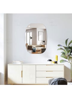 WallDaddy WallDaddy Self Adhesive Mirror for Wall Long Mirror 20x30 Cm Basin Mirror Stickers for Wall Stickers Acrylic Mirror Wall Decor Sticker Big Mirror for Bathroom Round Mirror for Bedroom 