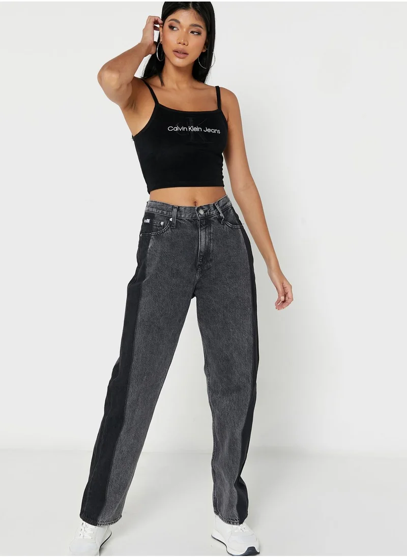 Calvin Klein Jeans High Waist Colorblock Jeans