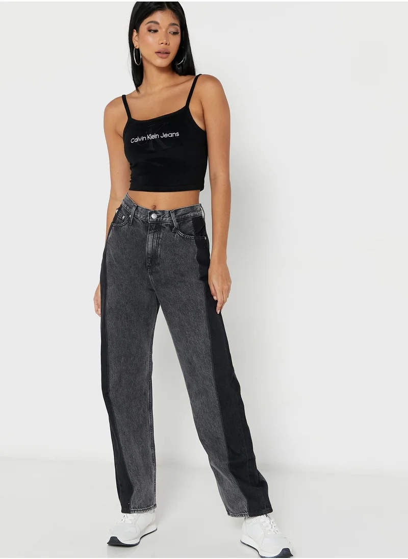 Calvin Klein Jeans High Waist Colorblock Jeans
