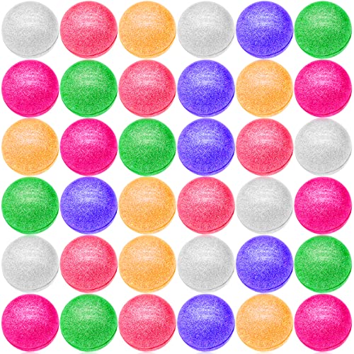 Oleitodh 84 Pcs Glitter Bouncy Balls for Kids Party Favors 6 Colors Rubber Bounce Balls Bulk 45 mm ICY Large Hi Bounce Balls Assorted Colorful High Bouncing Ball for Boys Gilrs Birthday Carnival Prizes - Image 1
