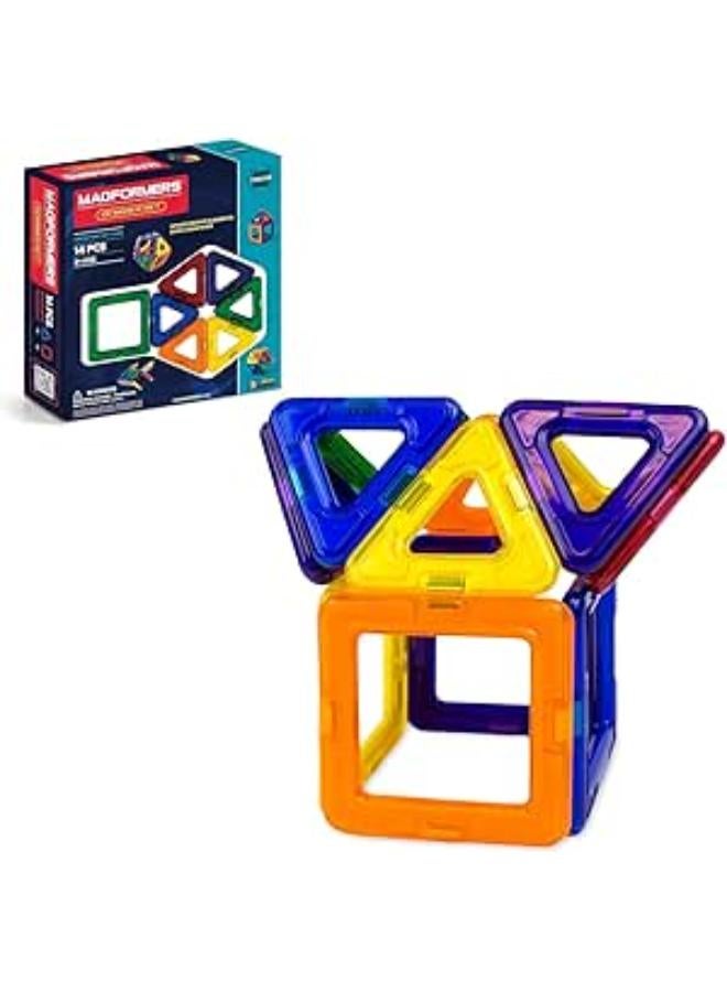 مجموعة مكعبات بناء مغناطيسية من كريتور ديزاينر 14 قطعة بلاط مغناطيسي تعليمي لعلوم العلوم والتكنولوجيا والهندسة والرياضيات