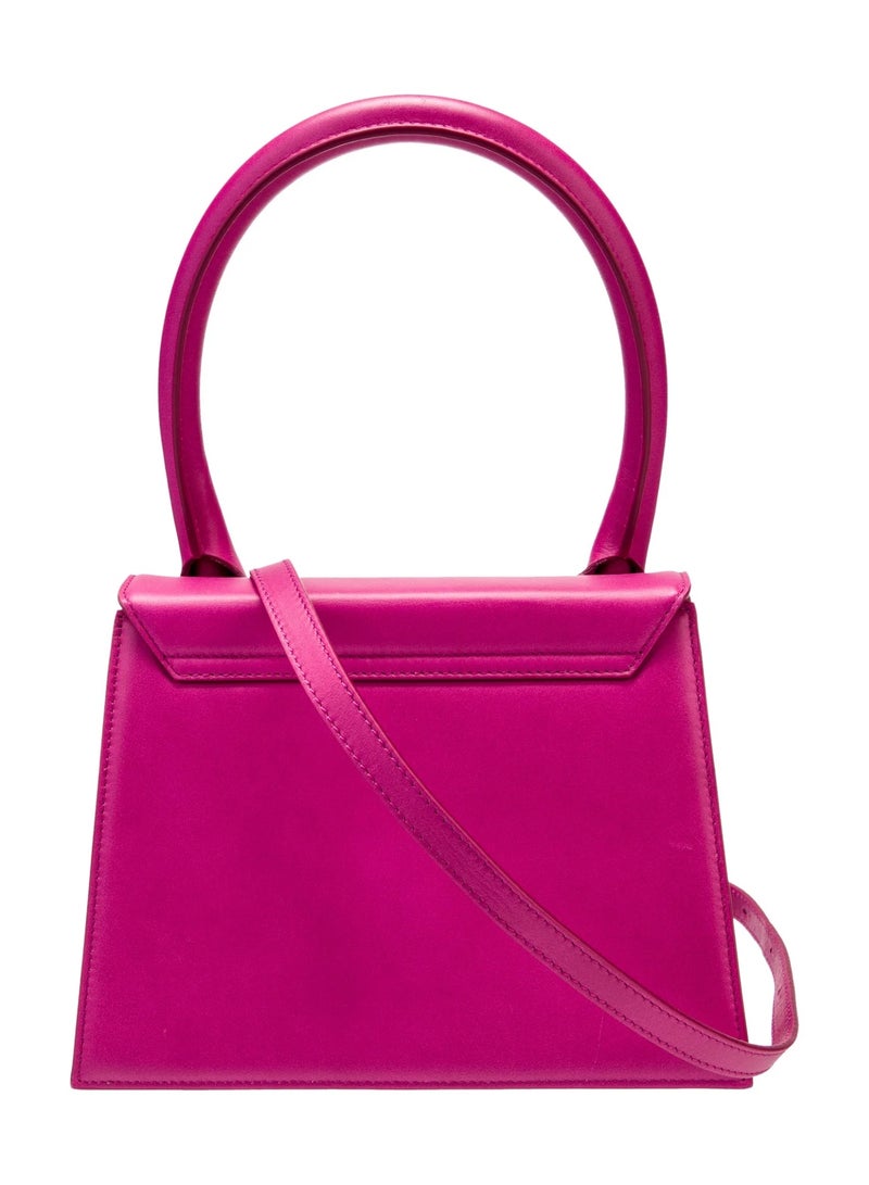 JACQUEMUS Leather Chiquito Moyen Handbag With Crossbody Strap - Image 3