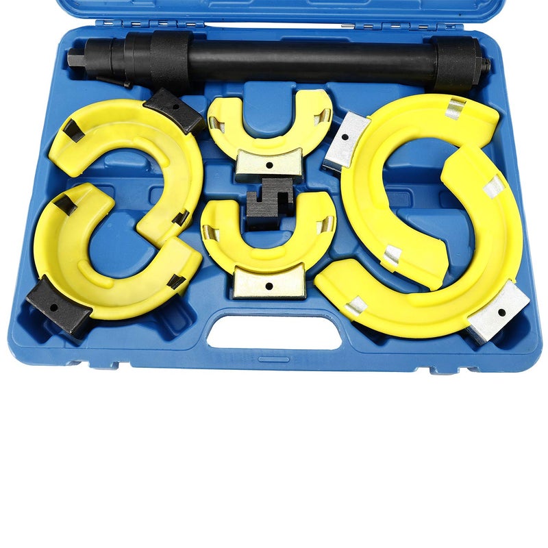 FreeTec 7-Piece Spring Compressor Set for McPherson Suspension Strut Clamping Lowering Car Universal Tool Set - Image 2