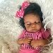 GYCV Silicone Reborn Baby Dolls Black Girls Toddler 20 Inch Realistic Dark Skin Newborn Girl Doll Lifelike Weighted Soft Cloth Body African American Real Life That Look Real Black Baby Dolls for Kids - Image 2