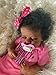 GYCV Silicone Reborn Baby Dolls Black Girls Toddler 20 Inch Realistic Dark Skin Newborn Girl Doll Lifelike Weighted Soft Cloth Body African American Real Life That Look Real Black Baby Dolls for Kids - Image 3