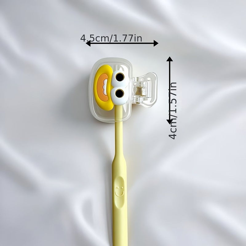 4 Pack Smiling Face Toothbrush Cover Set Durable Washable Travel Essential - Image 5