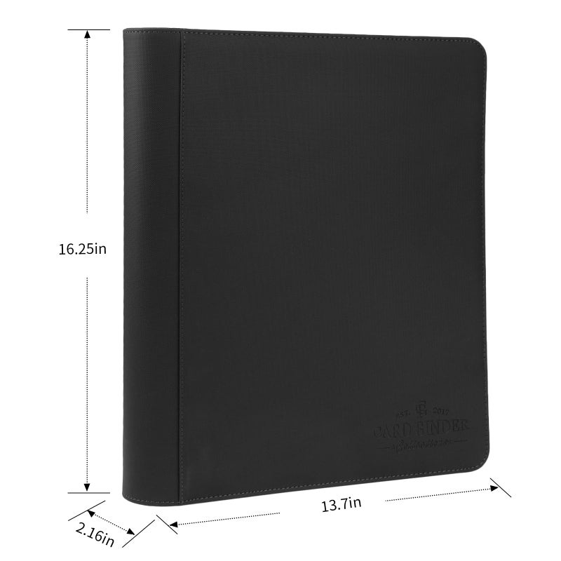 CARDBINDER Toploader Binder,Toploader Hard Cases, 9-Pocket Pages Sleeves Hold up 288 Cards.Toploader Card Binder with Sleeves for â€œ3Ã—4â€ rigidï¼ŒCard Holder(black) - Image 2