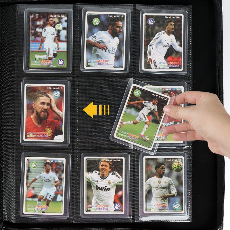 CARDBINDER Toploader Binder,Toploader Hard Cases, 9-Pocket Pages Sleeves Hold up 288 Cards.Toploader Card Binder with Sleeves for â€œ3Ã—4â€ rigidï¼ŒCard Holder(black) - Image 4