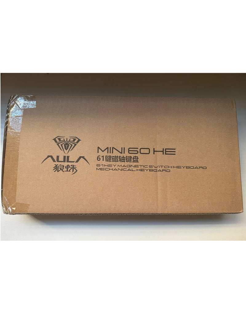 AULA MINI 60HE Magnetic Switch Keyboard Tri-mode  Rapid Trigger 8K Return Esports Gamer Customize RGB Mechanical Gaming Keyboard (Max-White-Ling) - Image 2