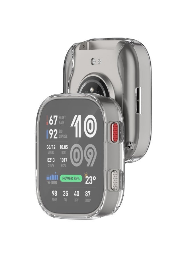 حالة 1pcs لـ Amazfit Bip Max A2568 مع حامي الشاشة ، TPU مرنة مقاومة للصدمات غطاء الخدش متوافق مع Bip Max Smartwatch (واضح) - Image 3