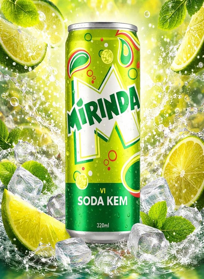 Pepsi MiRINDA Soda Kem Carbonated Soft Drink (Pack of 3) 320ml Can By COUGAR, Refreshing Fizzy Cream Soda Flavor Beverage, Crisp Sparkling Drink, Ready to Serve Chilled, Perfect for Parties, Meals & Everyday Refreshment - (Imported-VIET) - Image 2