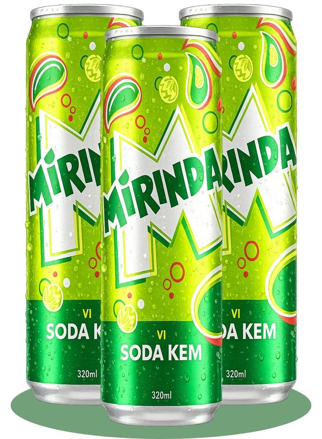 Pepsi MiRINDA Soda Kem Carbonated Soft Drink (Pack of 3) 320ml Can By COUGAR, Refreshing Fizzy Cream Soda Flavor Beverage, Crisp Sparkling Drink, Ready to Serve Chilled, Perfect for Parties, Meals & Everyday Refreshment - (Imported-VIET) - Image 1